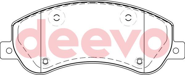 DEEVO BP54040 - Brake Pad Set, disc brake autospares.lv