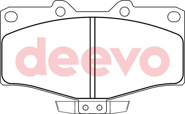 DEEVO BP54160 - Brake Pad Set, disc brake autospares.lv
