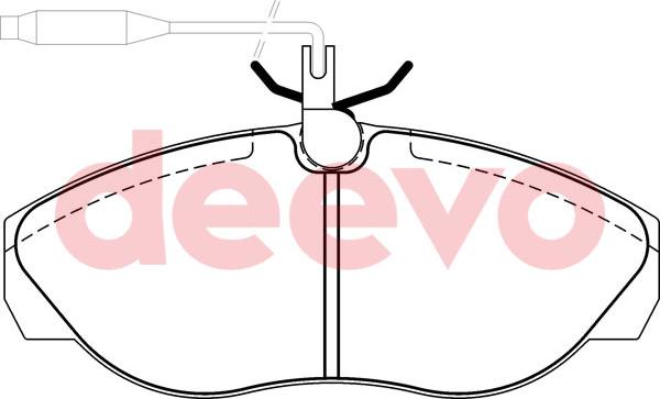 DEEVO BP54100 - Brake Pad Set, disc brake autospares.lv