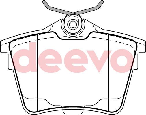 DEEVO BP54180 - Brake Pad Set, disc brake autospares.lv