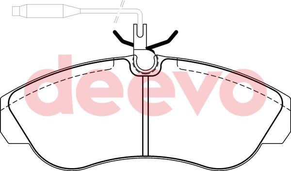 DEEVO BP54820 - Brake Pad Set, disc brake autospares.lv