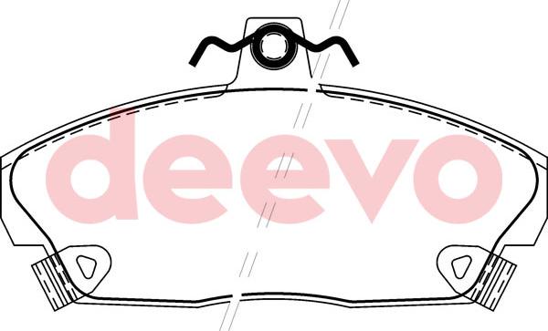 DEEVO BP54200 - Brake Pad Set, disc brake autospares.lv
