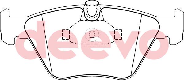 DEEVO BP54760 - Brake Pad Set, disc brake autospares.lv