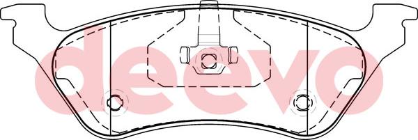 DEEVO BP55960 - Brake Pad Set, disc brake autospares.lv