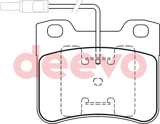 DEEVO BP55460 - Brake Pad Set, disc brake autospares.lv