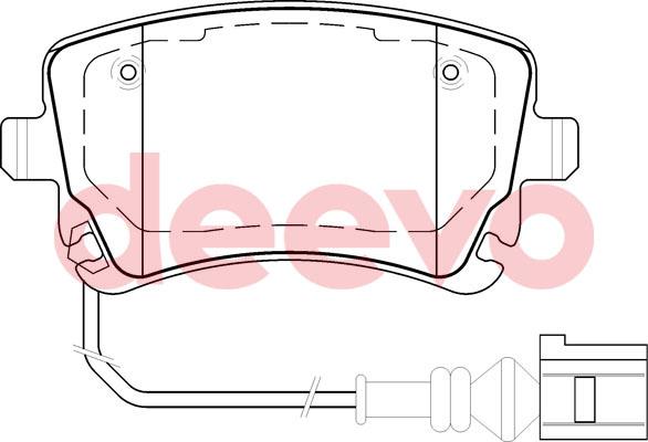 DEEVO BP55100 - Brake Pad Set, disc brake autospares.lv