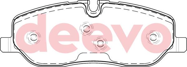 DEEVO BP55120 - Brake Pad Set, disc brake autospares.lv