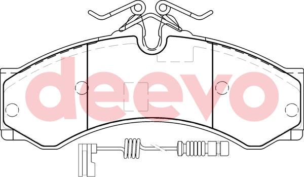 DEEVO BP55840 - Brake Pad Set, disc brake autospares.lv