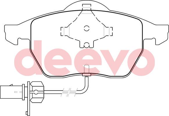 DEEVO BP55800 - Brake Pad Set, disc brake autospares.lv