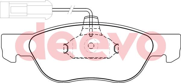 DEEVO BP55780 - Brake Pad Set, disc brake autospares.lv