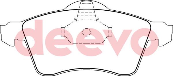 DEEVO BP56500 - Brake Pad Set, disc brake autospares.lv