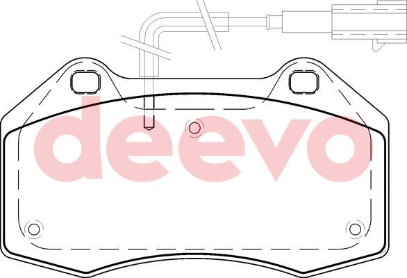 DEEVO BP56080 - Brake Pad Set, disc brake autospares.lv