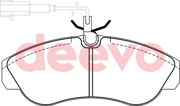 DEEVO BP56360 - Brake Pad Set, disc brake autospares.lv