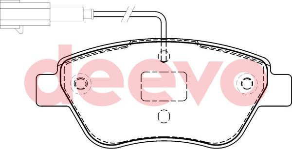 DEEVO BP50500 - Brake Pad Set, disc brake autospares.lv