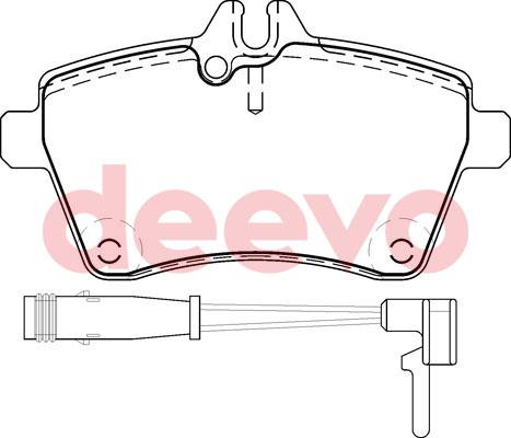 DEEVO BP50580 - Brake Pad Set, disc brake autospares.lv