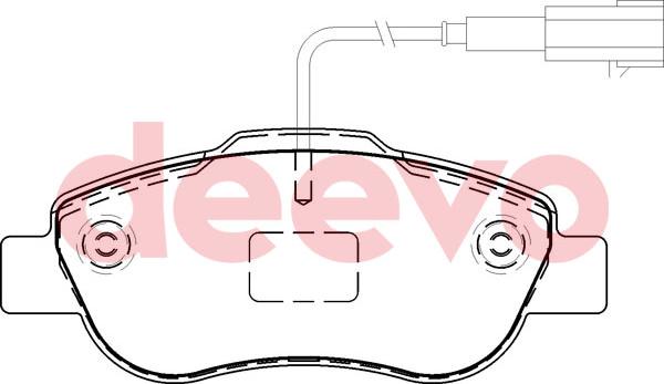 DEEVO BP50620 - Brake Pad Set, disc brake autospares.lv