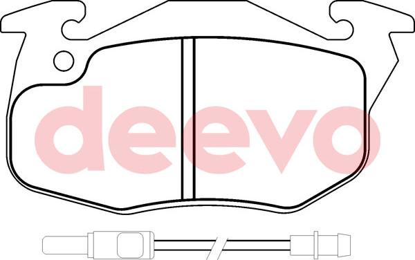 DEEVO BP51900 - Brake Pad Set, disc brake autospares.lv