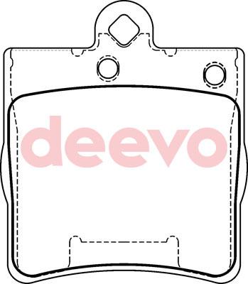 DEEVO BP51980 - Brake Pad Set, disc brake autospares.lv