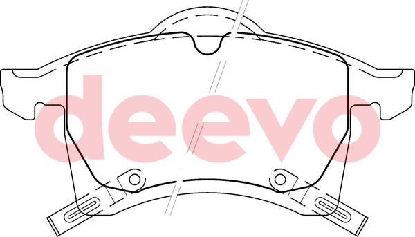 DEEVO BP51480 - Brake Pad Set, disc brake autospares.lv