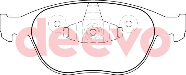 DEEVO BP51840 - Brake Pad Set, disc brake autospares.lv