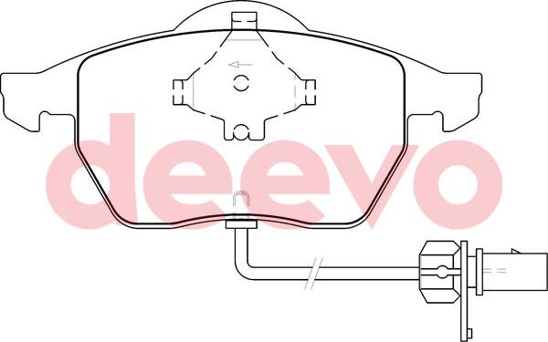 DEEVO BP51240 - Brake Pad Set, disc brake autospares.lv