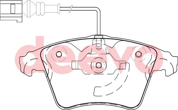 DEEVO BP58440 - Brake Pad Set, disc brake autospares.lv