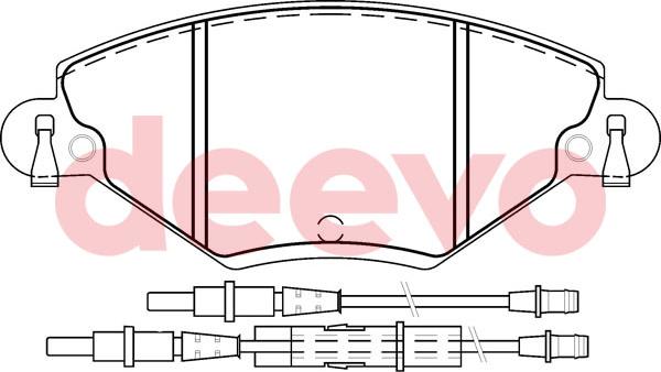 DEEVO BP58600 - Brake Pad Set, disc brake autospares.lv