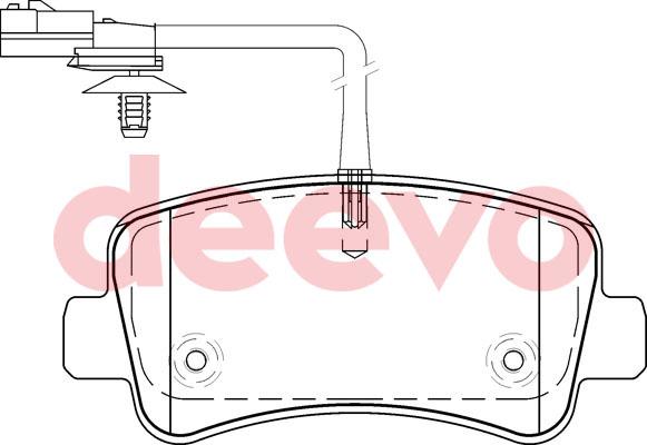 DEEVO BP58680 - Brake Pad Set, disc brake autospares.lv