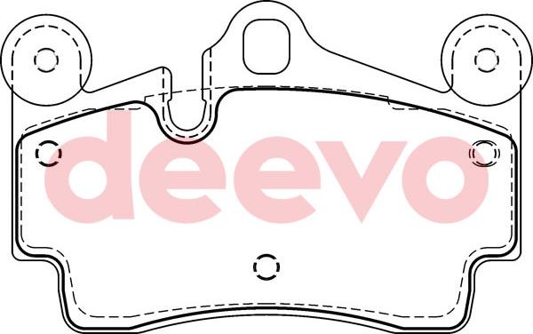 DEEVO BP58080 - Brake Pad Set, disc brake autospares.lv