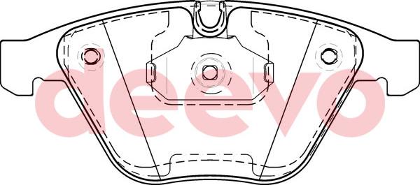 DEEVO BP58180 - Brake Pad Set, disc brake autospares.lv