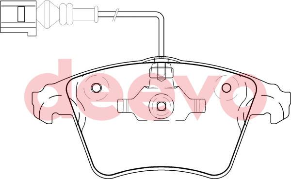 DEEVO BP58120 - Brake Pad Set, disc brake autospares.lv