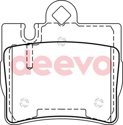 DEEVO BP58740 - Brake Pad Set, disc brake autospares.lv