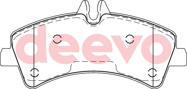 DEEVO BP58720 - Brake Pad Set, disc brake autospares.lv