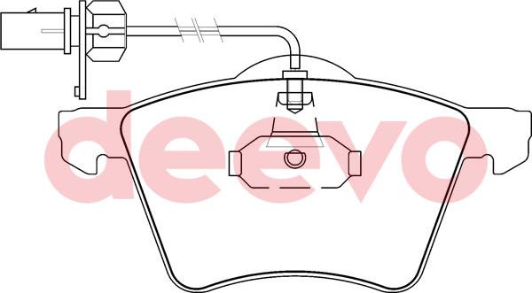 DEEVO BP53640 - Brake Pad Set, disc brake autospares.lv