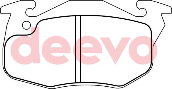 DEEVO BP53600 - Brake Pad Set, disc brake autospares.lv