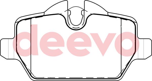 DEEVO BP53080 - Brake Pad Set, disc brake autospares.lv