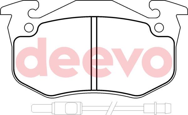 DEEVO BP53160 - Brake Pad Set, disc brake autospares.lv