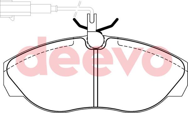 DEEVO BP53840 - Brake Pad Set, disc brake autospares.lv