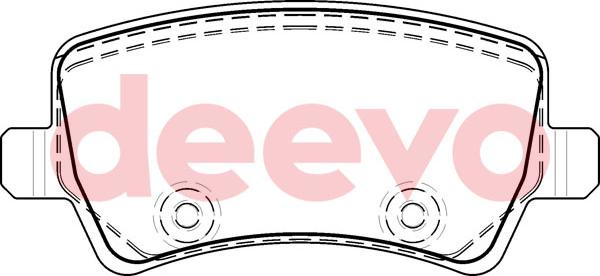 DEEVO BP53320 - Brake Pad Set, disc brake autospares.lv