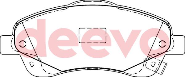 DEEVO BP53200 - Brake Pad Set, disc brake autospares.lv