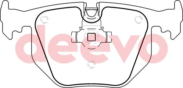 DEEVO BP53280 - Brake Pad Set, disc brake autospares.lv