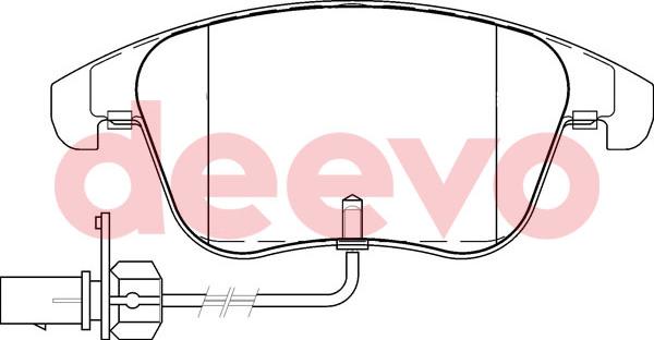 DEEVO BP52400 - Brake Pad Set, disc brake autospares.lv