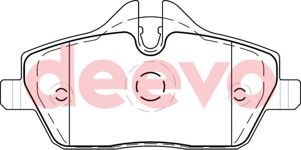 DEEVO BP52540 - Brake Pad Set, disc brake autospares.lv