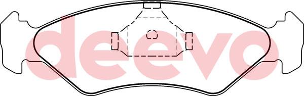 DEEVO BP52160 - Brake Pad Set, disc brake autospares.lv