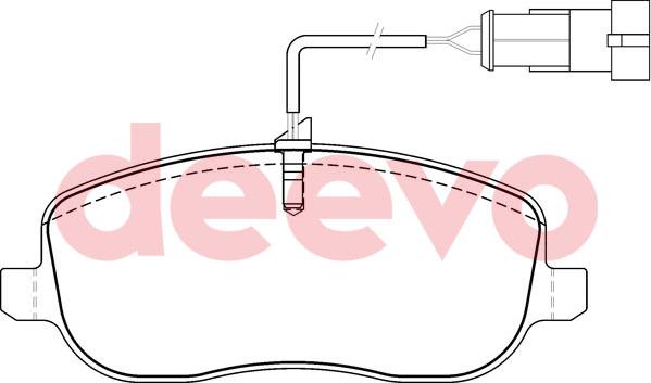 DEEVO BP52820 - Brake Pad Set, disc brake autospares.lv