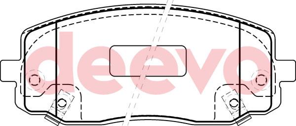 DEEVO BP52280 - Brake Pad Set, disc brake autospares.lv