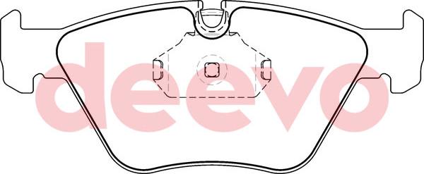 DEEVO BP52780 - Brake Pad Set, disc brake autospares.lv