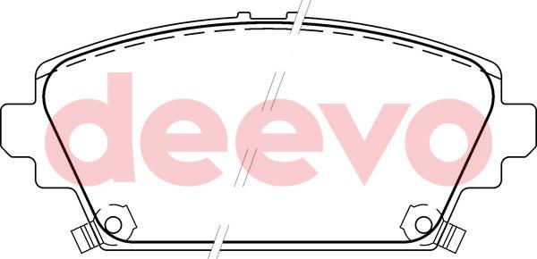 DEEVO BP57420 - Brake Pad Set, disc brake autospares.lv
