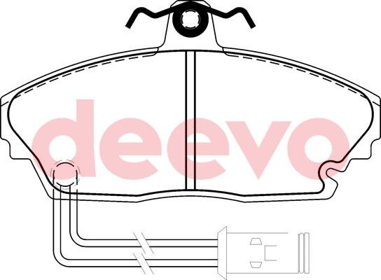 DEEVO BP57540 - Brake Pad Set, disc brake autospares.lv