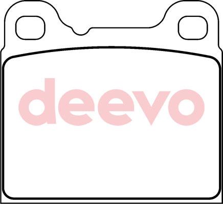 DEEVO BP57500 - Brake Pad Set, disc brake autospares.lv